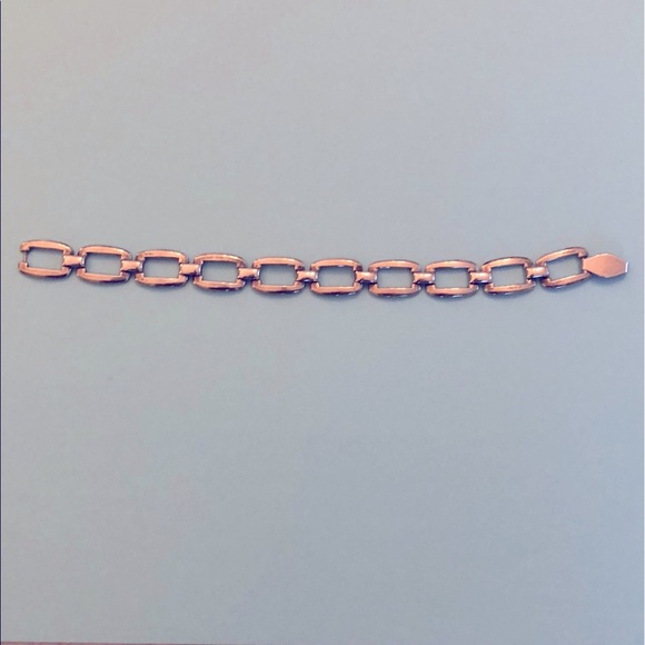 Vintage Wells 7.25" Bracelet Sterling Silver 925 Open Link Design - Picture 7 of 9